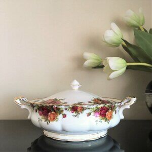 Vintage Royal Albert Old Country Roses Vegetable Tureen